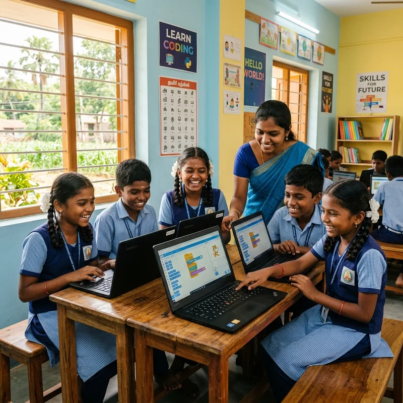 Unlocking Tomorrow: How Free Coding & Digital Skill Labs Are Empowering Rural Youth in Tamil Nadu