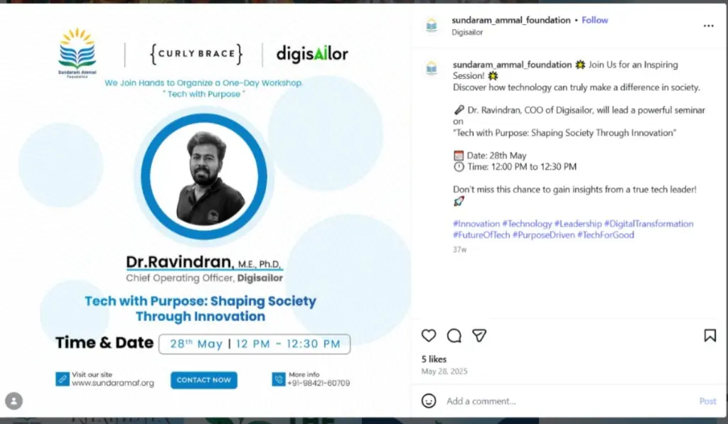 Tech with Purpose - Innovation for Society Event